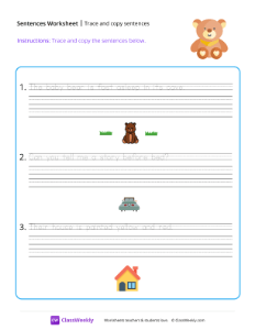 Trace and copy sentences