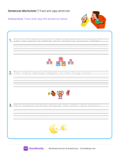 Trace and copy sentences