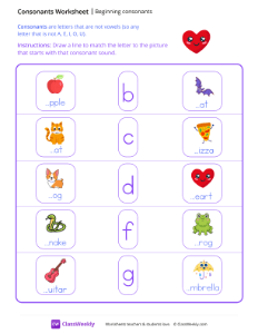 Beginning Consonants