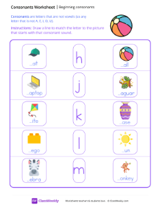 Beginning Consonants