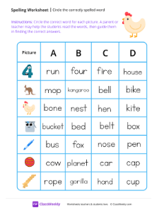Circle the correctly spelled word