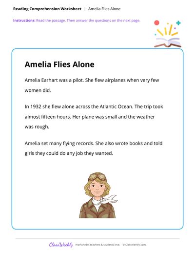 Amelia Flies Alone - Famous Americans