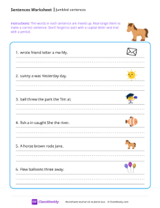 Jumbled sentences