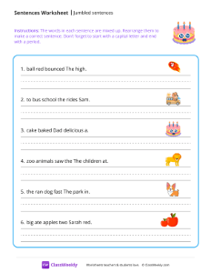 Jumbled sentences