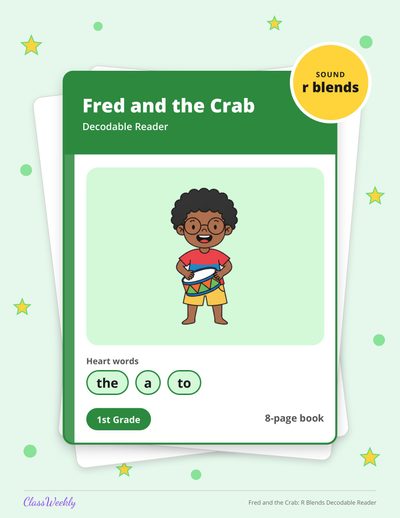Fred and the Crab: R Blends Decodable Reader