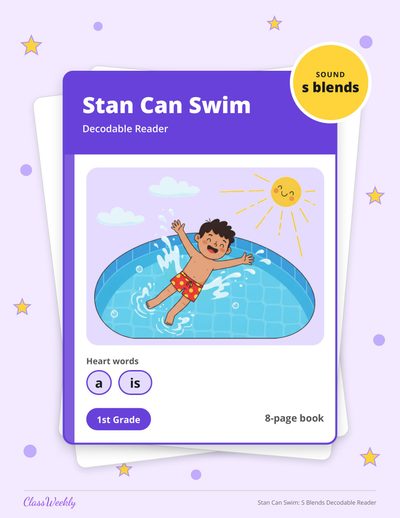 Stan Can Swim: S Blends Decodable Reader