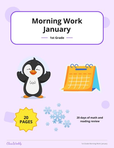 1st Grade Morning Work: January