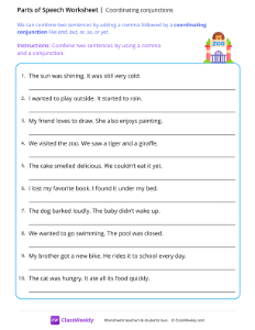 Coordinating conjunctions