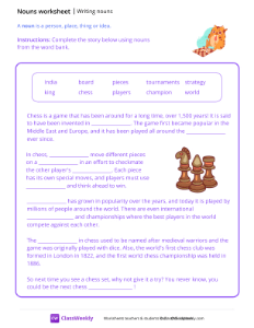 Writing Nouns