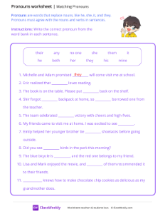 Pronoun Agreement