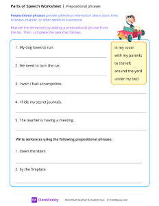 Prepositional phrases