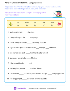 Using prepositions