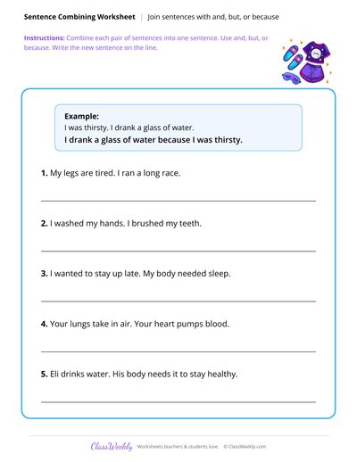 Combine Sentences - Human Body