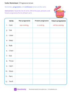 Progressive tenses