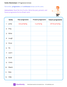 Progressive tenses