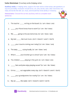Auxiliary verbs