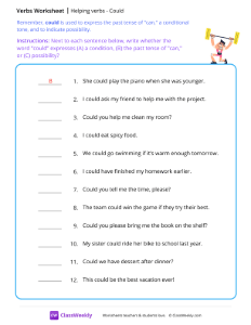 Helping verbs