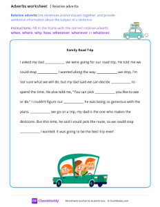 Relative adverbs