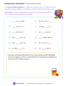 Commutative property