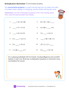 Commutative property