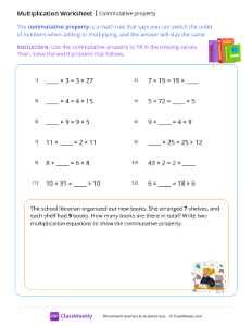 Commutative property