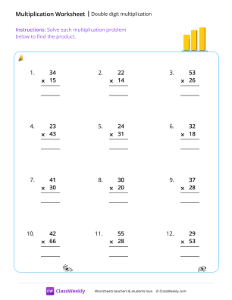 Double digit multiplication