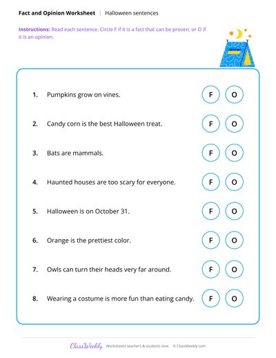 Fact or Opinion - Halloween