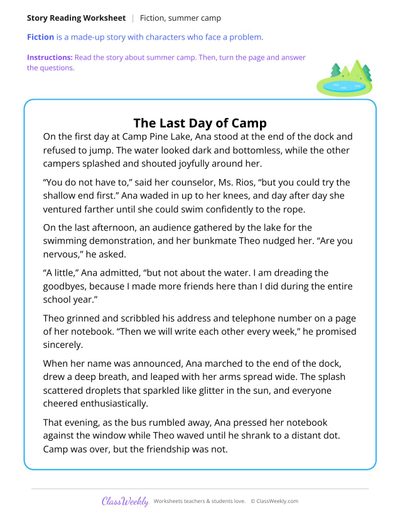 The Last Day of Camp (Fiction Passage)