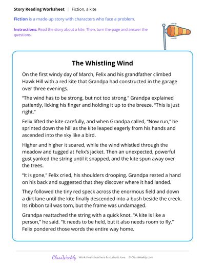 The Whistling Wind (Fiction Passage)