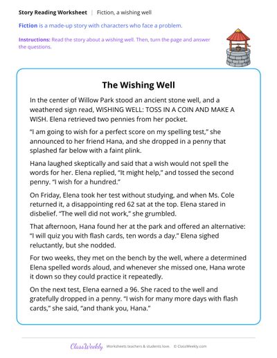 The Wishing Well (Fiction Passage)