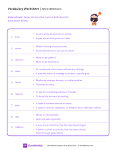 Word definitions