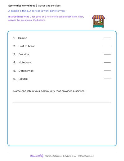 Goods and services