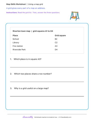 Using a map grid
