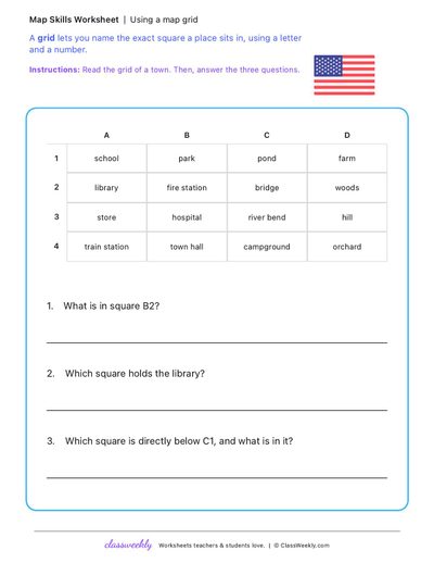Using a map grid