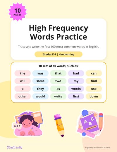 High Frequency Words Practice