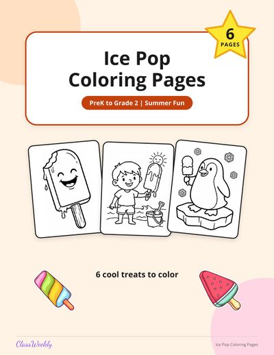 Ice Pop Coloring Pages