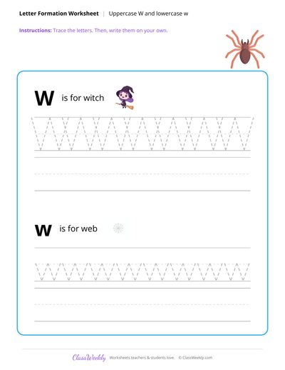 Uppercase W and Lowercase w - Halloween