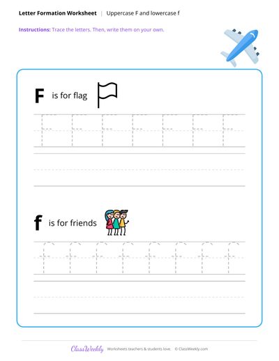 Uppercase F and Lowercase f - Diversity & World Cultures