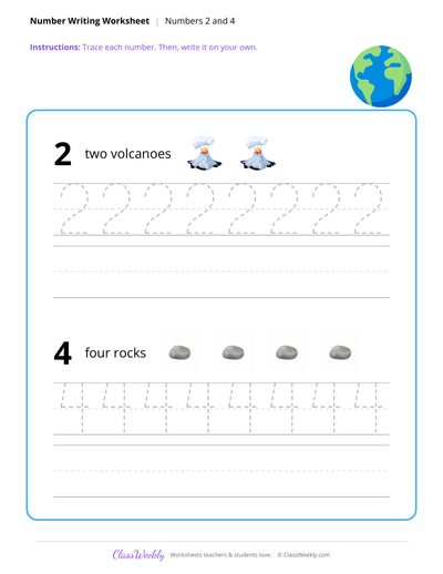 Write 2 and 4 - Volcanoes & Earthquakes