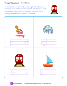 Vowel Blends