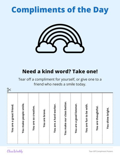 Tear-Off Compliment Posters