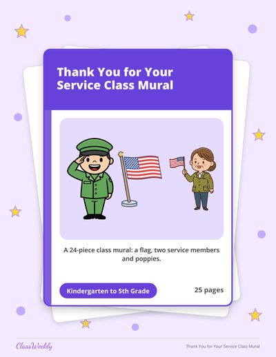 Thank You for Your Service Class Mural