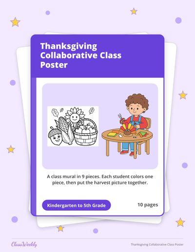 Thanksgiving Collaborative Class Poster (K-5)