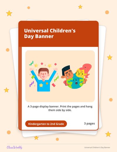 Universal Children's Day Banner