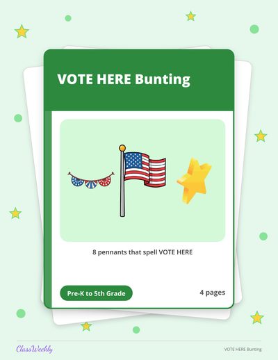 VOTE HERE Bunting