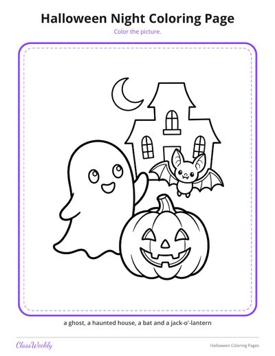 Halloween Night Coloring Pages