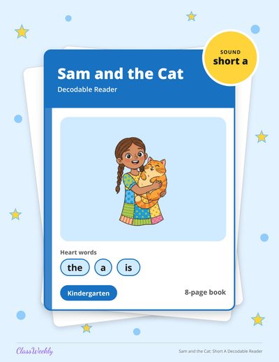 Sam and the Cat: Short A Decodable Reader