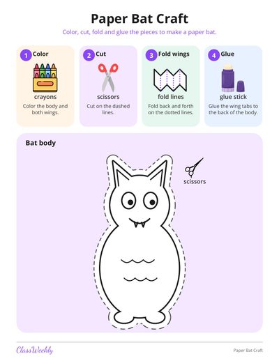 Halloween Paper Bat Craft
