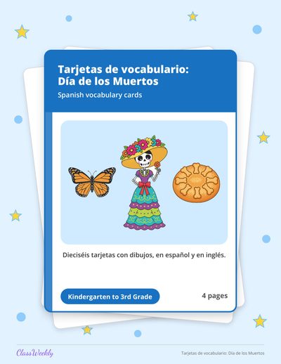 Tarjetas de vocabulario: Día de los Muertos