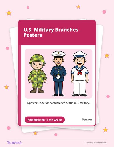 U.S. Military Branches Posters (K-5)